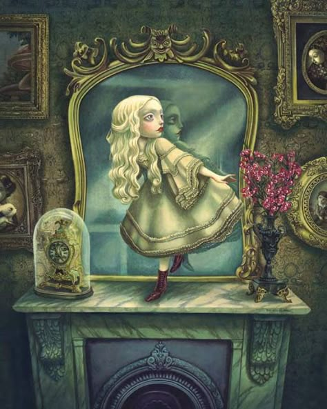 Benjamin Lacombe, Alice In Wonderland Illustrations, Alice In The Wonderland, Alice In Wonderland Aesthetic, Go Ask Alice, Curiouser And Curiouser, Big Eyes Art, Alice Madness, Lowbrow Art