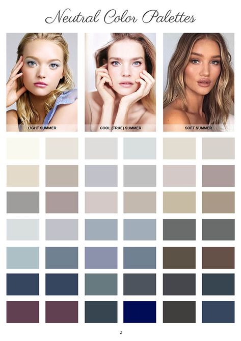 Autumn Shopping Guide for the Summer Color Types – Dream Wardrobe Neutral Season Color Palette, Color Analysis Summer, Summer Skin Tone, Autumn Shopping, Cool Summer Palette, Light Summer Color Palette, Soft Autumn Color Palette, Soft Summer Palette, Soft Summer Color Palette