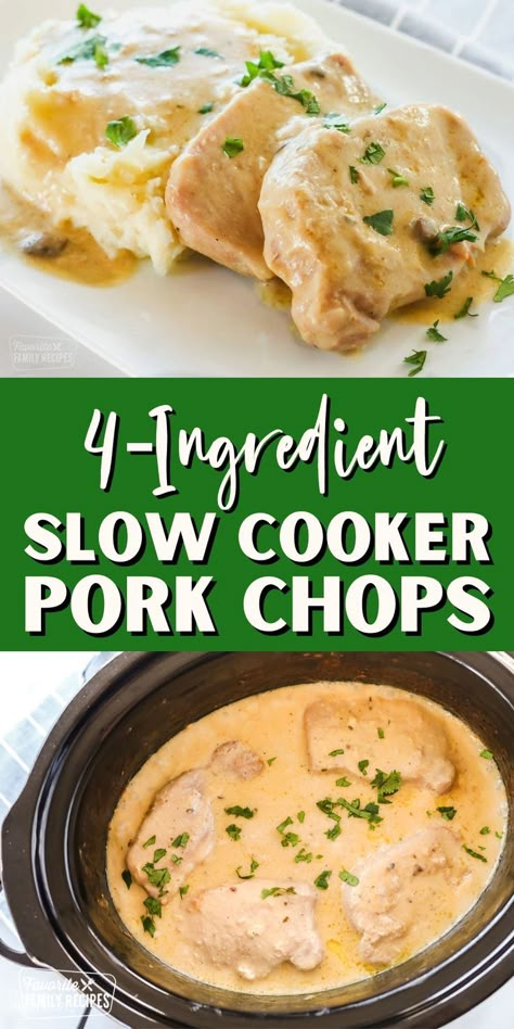 Slow Cook Pork Chops, Boneless Pork Chops Crock Pot, Easy Crockpot Pork Chops, Slow Cooker Pork Chops Recipes, Crock Pot Pork Chops, Boneless Pork Chop Recipes, Crock Pot Pork, Pork Crockpot Recipes, Pork Chop Recipes Crockpot