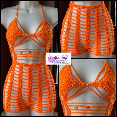 che_maycrochet on Instagram: “Hot piece in orange🥵🔥🧡💥You can get it in any colour of your choice🌈 . (How to order) state date and time🗓 . Make a week in advance order…” Sweater Design Ideas, Sun Crochet, Crochet Two Piece, Crochet Beach Wear, Crochet Lingerie, Carnival Dress, Crochet Bathing Suits, Crochet Swim, Crochet Crop Top Pattern