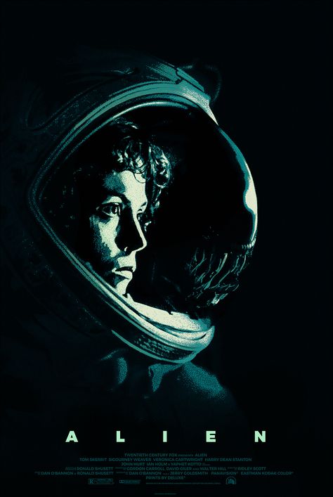 Alien on Behance Aliens Movie Art, Alien Movie Poster, Alien Movie, Sci Fi Horror Movies, Alien 1979, Alien Artwork, Art Alien, Best Movie Posters, Arte Alien