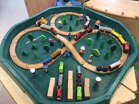 Train Tuff Tray Ideas, Train Tuff Tray, Transportation Tuff Tray Ideas, Tuff Tray Party Ideas, Trough Tray Ideas, Car Tuff Tray, Train Track Tuff Tray, The Train Ride Eyfs, Train Activities For Toddlers