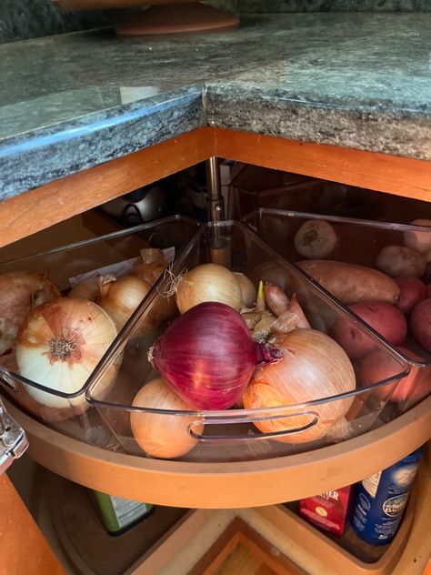 Kitchen Cabinet Organization Lazy Susan Corner Pantry, Cabinet Lazy Susan Corner, Upper Lazy Susan Cabinet, Kitchen Corner Bread Cabinet, Lazy Susan Snack Organization, Lazy Susan Cabinet Kitchen, Lazy Susan Conversion, Tall Lazy Susan Pantry, What To Do With Lazy Susan Cabinet