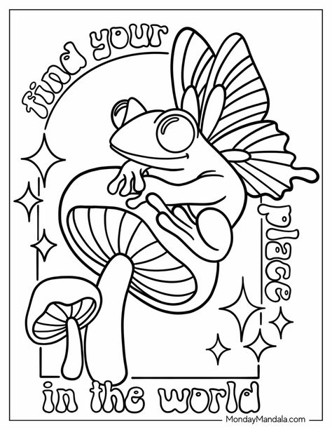 26 Aesthetic Coloring Pages (Free PDF Printables) Cool Colouring In Pages, Colouring Pages Butterfly, Coloring Pages Butterflies, Hippie Coloring Pages, 26 Aesthetic, Aesthetic Coloring Pages, Butterfly Coloring Pages, Tumblr Coloring Pages, Stick Drawings