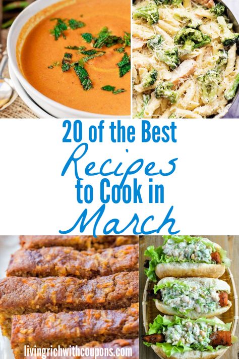 20 of the Best Recipes to Cook in March #marchrecipes #springrecipes Irish Stew Recipe, Seasonal Fruits And Vegetables, Keto Air Fryer Recipes, Living Rich, Sunday Dinner Recipes, Keto Air Fryer, Monthly Meal Planning, Seasonal Fruits, Spring Dinner