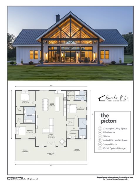 3 Bedroom Home Floor Plans Barndominium, Barndo Style Homes, The Barndo Co, Barndominium Exterior Design, Barndominium Layout Floor Plans, Barndominium 3 Bedroom Floor Plans, Simple Barndominium Ideas Exterior, Four Bedroom Barndominium Plans, Barndominium Floor Plans 3 Bed 2 Bath