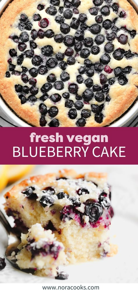 Gluten Free Vegan Deserts, Blueberry Recipes Vegan, Easy Vegan Cake 4 Ingredients, Eggless Blueberry Cake, Vegan Desserts Easy Quick, Vegan Cake Recipes Easy, Vegan Blueberry Recipes, Vegan Blueberry Cake, Vegan Blueberry Pie