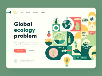 Green Website Design, Green Website, Dribbble Design, Desain Editorial, Eco Design, Web Layout, Marketing Website, Annual Report, Web Design Inspiration