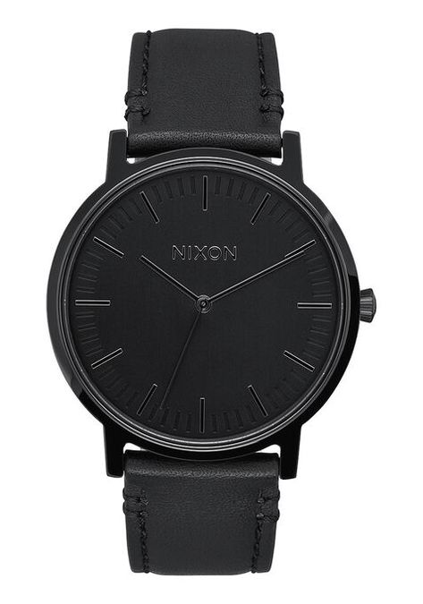 Nixon Porter Leather, All Black All Black Watches, Leather Laptop Bags, Swiss Army Watches, Watch Boxes, Best Watches For Men, Mens Fashion Watches, Designer Watches, Best Watches, Round Leather