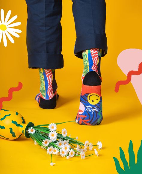 Wonderland socks on Behance Socks Photoshoot, Socks Photography, Socks Outfit, Sock Outfits, Cycling Socks, Stylish Socks, Crazy Socks, Funny Socks, Happy Socks