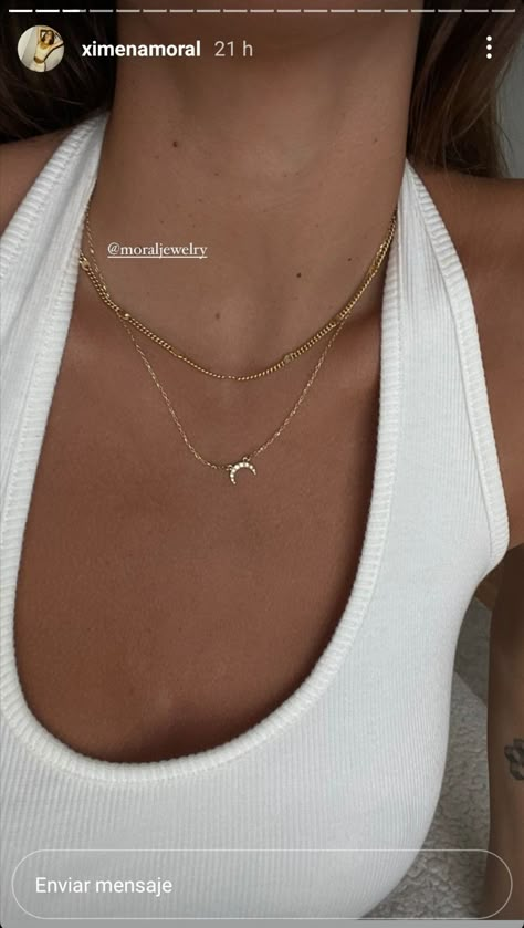 Jewelery Aesthic, Layered Gold Necklaces, 2024 Jewelry, Jewelry Necklace Simple, Surf Jewelry, Neck Pieces Jewelry, Pretty Jewelry Necklaces, Tiktok Outfits, Casual Jewelry