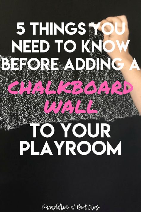 5 things you must know before adding a chalkboard wall to your playroom. We avoided some big #fails while upgrading our daughters playroom and adding a chalkboard wall! Playroom Chalkboard Wall, Playroom Chalkboard, Chalkboard Wall Playroom, Magnetic Chalkboard Wall, Chalkboard Paint Wall, Two Under Two, Kids Chalkboard, Diy Playroom, Chalkboard Markers