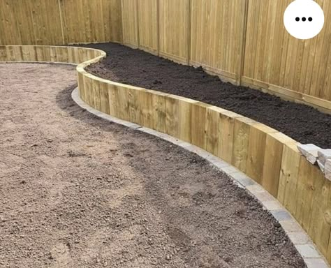 Path Edging Ideas, Timber Garden Edging, Minwax Stain Colors, Backyard Plan, Minwax Stain, Backyard Garden Landscape, Modern Backyard Landscaping, Back Garden Design, Patio Garden Design