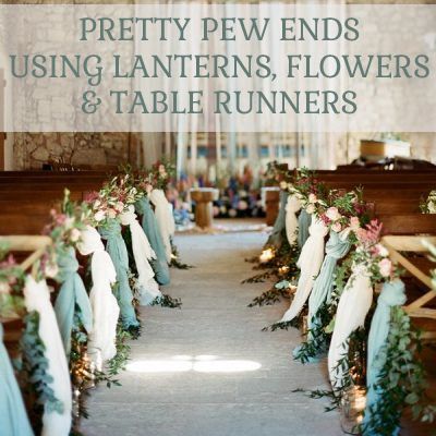 Fall Wedding Pew Decorations, Pew Decorations Wedding, Pew Ends Wedding, Blush Pink Wedding Decorations, Blue And Blush Pink Wedding, Church Wedding Decorations Aisle, Church Pew Decorations, Wedding Pew Decorations, Wedding Ceremony Decorations Church