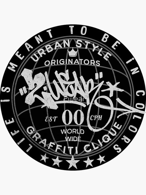 "Urban Style Originators" Sticker for Sale by 2wear | Redbubble Vibes Stickers, Graffiti Logo, Stickers Collection, Graffiti Street Art, Graffiti Styles, Urban Wear, Sticker Collection, Logo Sticker, Urban Style