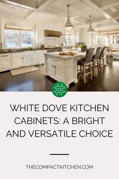 White Dove Kitchen Cabinets: A Bright and Versatile Choice - The Compact Kitchen Kitchen Backsplash Ideas With White Dove Cabinets, Dove White Cabinets Kitchen, White Dove Cabinets Quartz Countertops, Chantilly Lace Cabinets Kitchens, Bm White Dove Cabinets, Benjamin Moore White Dove Cabinets, White Duck Kitchen Cabinets, Dove White Kitchen Cabinets, Dove White Cabinets