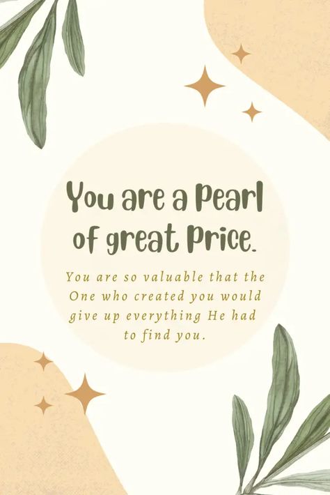 Pearl Quotes Inspiration, Pearls Quotes, The Pearl Of Great Price, Pearl Quotes, Pearl Of Great Price, Parables Of Jesus, Ocean Theme Party, The Kingdom Of Heaven, Bible Study Methods