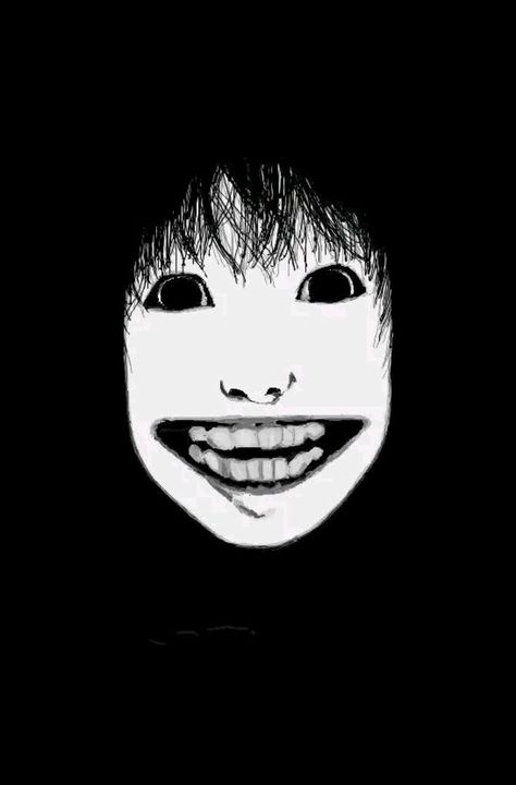 Creepy Smile, Creepy Faces, Creepy Core, Creepy Images, Japanese Horror, Scary Faces, Dreamcore Weirdcore, Very Scary, Dark Art Illustrations