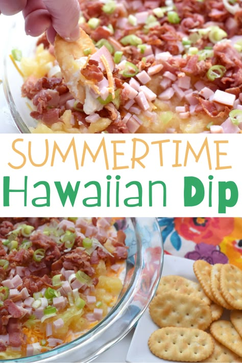 Hawaiian Dip, Recipes Using Bacon, Summer Appetizer Recipes, Luau Food, Summer Appetizers Easy, Pineapple Ham, Cheese Cheddar, Hawaiian Dishes, Cooking Bacon