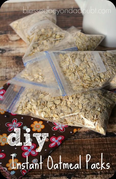 Homemade Instant Oatmeal, Instant Oatmeal Packets, Diy Oatmeal, Oatmeal Packets, Homemade Oatmeal, Diy Mixes, Skip Breakfast, Dry Mixes, Instant Oatmeal