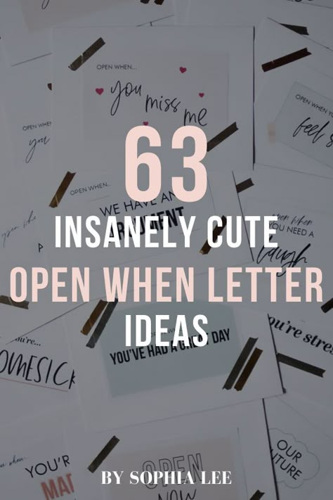 Open When Letter Ideas, 5 Senses Gift For Boyfriend, Open When Ideas, Open When Letters For Boyfriend, Letters For Boyfriend, Joululahjat Diy, Open When Cards, Letter To Best Friend, Selamat Hari Valentine