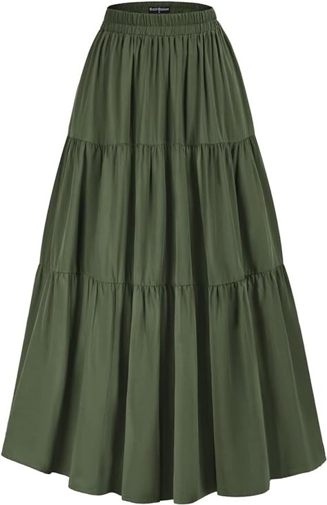 Amazon.com: Flowy Skirts for Women Summer 2023 High Waisted Maxi Long Skirt Sage XL : Clothing, Shoes & Jewelry Homemade Outfits, Long Green Skirt, Bridesmaid Dresses Ideas, Long Skirt Casual, Skirt Images, Dressy Casual Outfits, Long Skirts For Women, Long Maxi Skirts, Skirt For Women