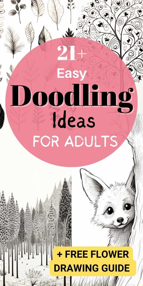 Get inspired with our list of 21+ Doodling Ideas! Whether you're a beginner or an expert, our list offers easy and cute doodling ideas for both kids and adults. From drawing cute animals and patterns to creating inspiring quotes and lettering, these doodling ideas are perfect for relaxing and unleashing your creativity. How To Draw Whimsical Animals, How To Draw Paw Prints, Fun Drawings Creative, Whimsical Animal Art, Cute Images To Draw, Simple Drawings Ideas, Easy Doodling, Whimsical Sketches, Beautiful Doodles