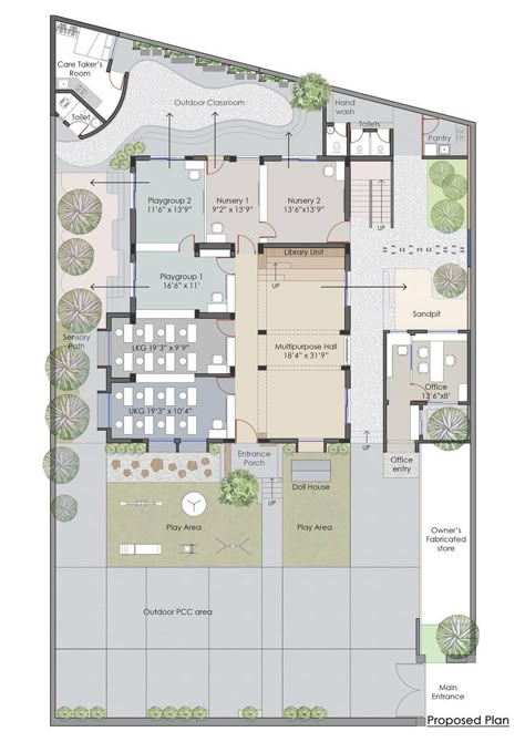 Training Center Design, Primary School Design, School Building Plans, School Floor Plan, Design Vocabulary, School Layout, Spatial Planning, Bubble Diagram, Pre Primary School