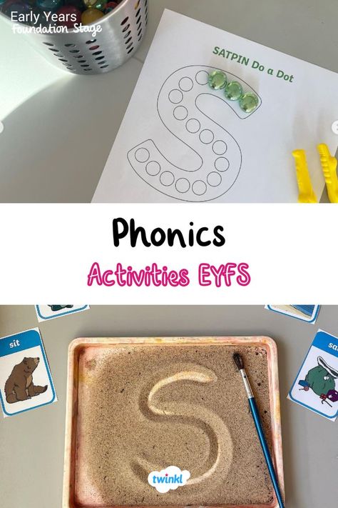 Phonics activities for eyfs. Click on the pin to download these satpin phonics resources. Fun phonics activities to keep children engaged. Phonics Tuff Tray, Satpin Activities, Phonics Games Eyfs, Phonics Activities Eyfs, Satpin Phonics, Sen Activities, Preschool Insects Activities, Autumn Eyfs Activities, Eyfs Phonics