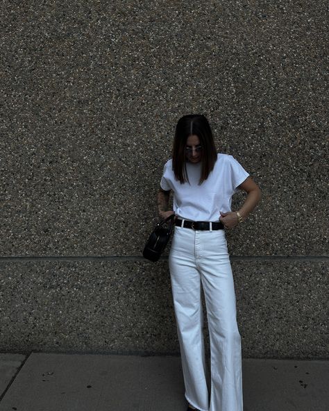 Back to basics 🤍 Full fit is from @zara 🖤 Monochromatic look, neutral fashion, elevated basics, summer ootd, summer aesthetic, minimal style, minimal street style, everyday style #elevatedbasics #offdutystyle #effortlesslychic #becauseofvogue #whitedenim #simpleootd #simplestyle #minimalaesthetic #pinterestfashion Simple Ootd, Minimal Street Style, Summer Ootd, Elevated Basics, Ootd Summer, Minimal Aesthetic, Pinterest Fashion, Back To Basics, Neutral Fashion