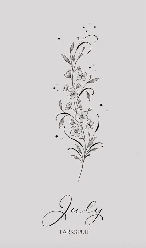 Cancerian Flower Tattoo, Birth Flower Tattoo July, July Spine Tattoo, Cancerian Tattoo For Women Flower, Tattoos For Cancerian Women, July Birth Month Flower Tattoo, July Zodiac Sign Tattoo, July Birthday Tattoo, July Flower Tattoo Birth Month