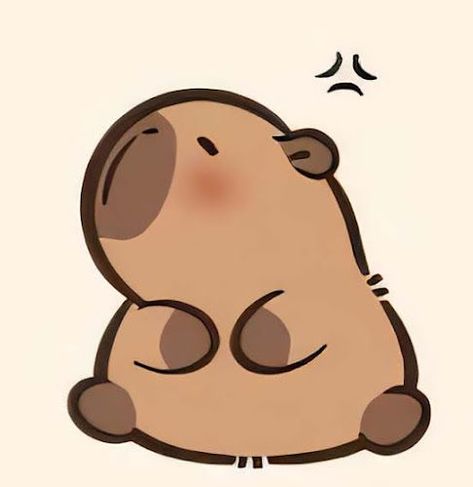 Capybara Sticker, Capybara Cute, Cute Animal Drawings Kawaii, Cute Cartoon Drawings, Fun Crochet Projects, Cute Easy Drawings, Cute Little Drawings, Cute Profile Pictures, Cute Chibi