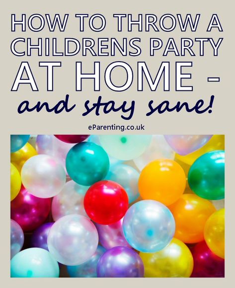 Quick tips for holding a kids birthday party at home and still staying sane! Ideas for how to organise a cheap childrens birthday party at your house. Kids Party At Home Ideas, At Home Birthday Party Ideas, 7th Birthday Party For Boys, Kids Birthday Party Activities, Cheap Birthday Party, Indoor Birthday Parties, Party Activities Kids, Indoor Birthday, Simple Birthday Party