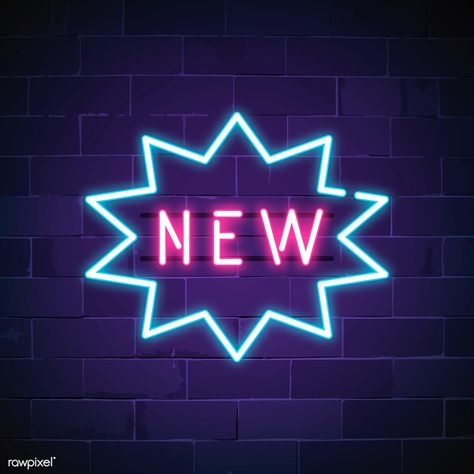 New in shop neon sign vector | free image by rawpixel.com / NingZk V. Business Marketing Design, Logo Online Shop, Neon Words, Neon Aesthetic, Neon Design, Neon Wallpaper, Business Pages, Neon Art, Clothing Logo