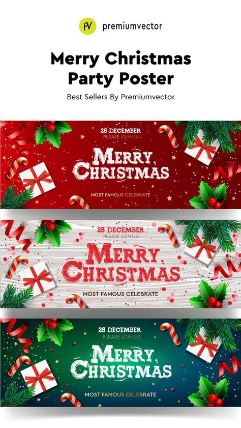 Christmas Facebook Banner, Christmas Banner Design, Banner Design Templates, Christmas Poster Design, Christmas Marketing, Christmas Party Poster, Photo Backdrop Christmas, Pc Photo, Happy New Year Banner