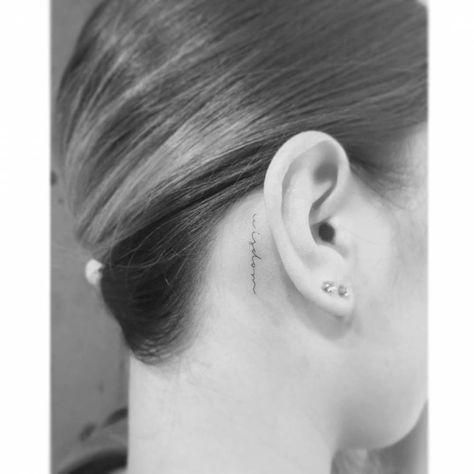 Arrow Tattoo Behind Ear, Small Arrow Tattoo, Small Arrow Tattoos, Behind Ear Tattoos, Tattoo Behind Ear, Tattoo Placements, Unique Small Tattoo, Shape Tattoo, Small Girl Tattoos