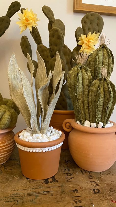 Fabric Succulents, Denim Photography, Fabric Cactus, Cactus Sculpture, Fabric Plant, Cactus Craft, Felt Succulents, Fabric Plants, Felted Crochet