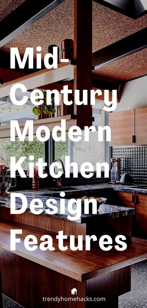 In this blog post, we talk about the top 10 timeless mid-century kitchen design features that can add some retro flair to your modern kitchen. If you’re a fan of retro style and vintage vibes, then you might already know that mid-century modern design is making a huge comeback in the world of interior design. And there’s no better place to incorporate this classic style than in the heart of the home: the kitchen! Check it out on the blog! Huge Kitchen Ideas, Midcentury Kitchen Remodel, Modern Retro Interior Design, Modern Midcentury Home, Interior Design Mid Century Modern, Timeless Kitchen Ideas, Mid Century Modern Kitchen Decor, Retro Modern Kitchen, Mid Century Modern Kitchen Remodel