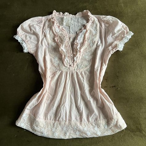 Coquette babydoll pink blouse. Puffed sleeves.... - Depop Babydoll Blouse, Y2k Coquette, Puffed Sleeves, Pink Blouse, New Wardrobe, Y2k 2000s, Beautiful Outfits, Lace Detail, Puff Sleeve