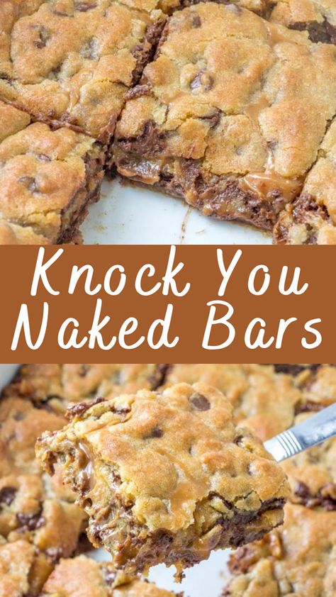 Knock You Naked Bars Recipe | Cheff Recipes Yummy Dessert Bars, Family Friendly Desserts, Soft Cookie Bars, Supper Club Dessert, Easy Dessert Recipes For Parties, Pretty Desserts Easy, Bake Sale Winners, Large Sheet Pan Desserts, Quick Cheap Desserts