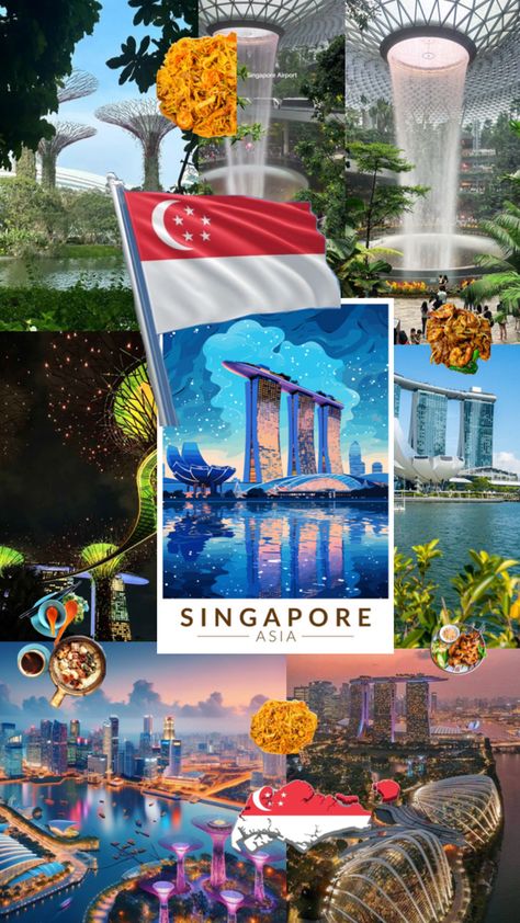 #collage #aesthetic #country #travel #viralpost #Singapore #Asia #SingaporeanFood #noodles Read Around The World, Singapore Vacation, Aesthetic Country, Singapore Tour, Plan For The Future, Business Dinner, Travel Collage, Capstone Project, Travel Picture Ideas