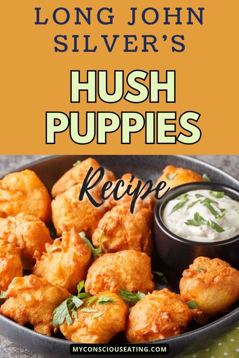 Crispy on the outside, soft and flavorful on the inside, my Long John Silver's Hush Puppies recipe is a true delight. They're the perfect side to any seafood dish and a must at my family table! #LongJohnSilversHushPuppies #SeafoodSides Best Hush Puppies Recipe Fish Fry, Hush Puppy Cornbread, Cracker Barrel Hush Puppies Recipe, Joanna Gaines Hush Puppies, Hush Puppies Recipe Long John Silvers, Copycat Hushpuppy Recipes, Long John Silvers Fish Recipe Hush Puppies, Moist Hush Puppies Recipe, Long John Silver Hush Puppies Recipe