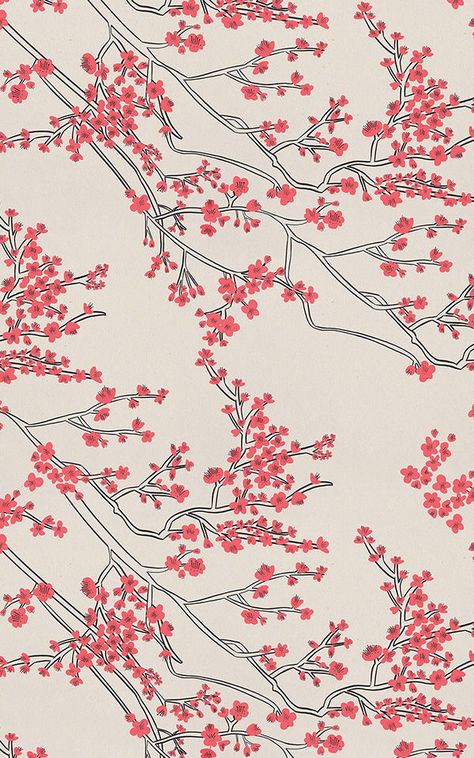 Welcome the natural feel that comes with the arrival of spring to your space with this elegant collection of cherry blossom wallpaper. Featuring an array of beautiful floral and tree branch designs including more traditional Japanese cherry blossoms, vintage style designs and elegant painted blossom wallpapers too, all offering a modern take on the traditional style. Wallpaper Japanese, Japanese Wallpaper, Blossom Wallpaper, Cherry Blossom Wallpaper, Japanese Designs, Murals Wallpaper, Style Wallpaper, Japanese Patterns, Phone Backgrounds