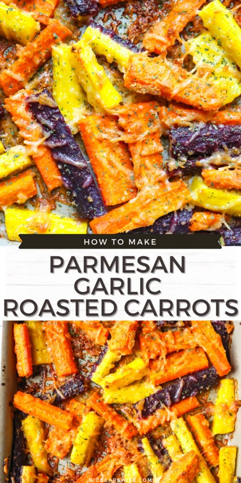 Roasted Parmesan Carrots, Garlic Roasted Carrots, Parmesan Carrots, Asparagus Carrots, Carrots In Oven, Balsamic Carrots, Southern Comfort Food Recipes, Roasted Carrots And Parsnips, Oven Roasted Carrots