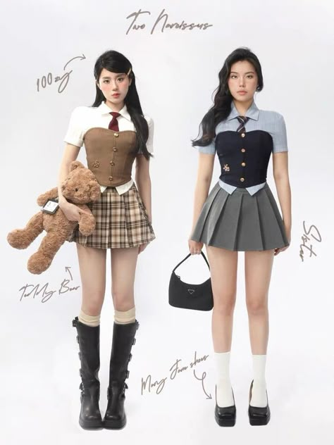 Preppy Kpop Outfits, Aesthetic Cheerleader Outfits, Kpop Survival Show Uniform Ideas, Royale High Uniform Outfit, Kpop Uniform Outfit, Preppy Uniform Outfits, Korean Cheerleader Outfit, Kpop School Outfits, Fall Royale High Outfits