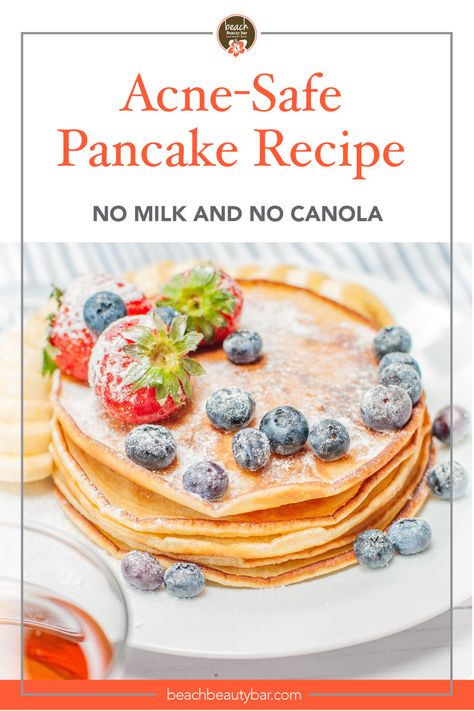 Acne Safe Breakfast, Acne Safe Recipes, Light And Fluffy Pancakes, Butter Alternative, Low Carb Pancakes, Oil Making, Coconut Milk Recipes, Savory Pancakes, Skin Clear