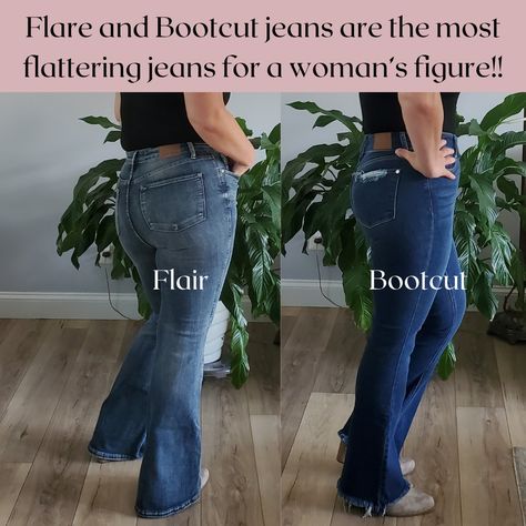 Why Flare & Bootcut Jeans Are the Most Flattering for a Woman’s Figure! 👖✨ Wondering why flare and bootcut jeans are must-haves for your wardrobe? Here’s why they’re so incredibly flattering: 🌟 Balance & Proportion: The slight flare at the hem balances out your hips, creating a beautifully proportioned silhouette. 🌟 Lengthens Your Legs: The shape of these jeans visually elongates your legs, giving you that taller, leaner look. 🌟 Versatile Fit: Whether you’re curvy or petite, these jeans hug... Effortless Fall Outfits, Flattering Jeans, Fall Denim, Women Figure, Judy Blue Jeans, Denim Style, Cozy Sweaters, Bootcut Jeans, Flare Jeans