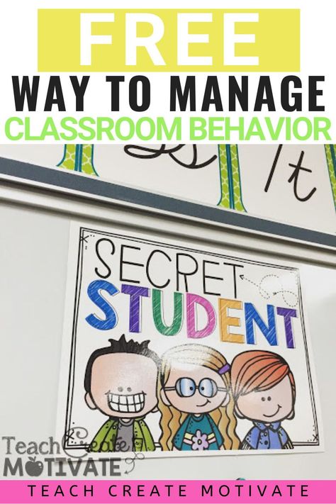 Secret Student, Positive Classroom Management, Classroom Elementary, Perfect Classroom, Classroom Management Elementary, Classroom Management Techniques, Classroom Behavior Management, Classroom Management Tips, Classroom Management Strategies