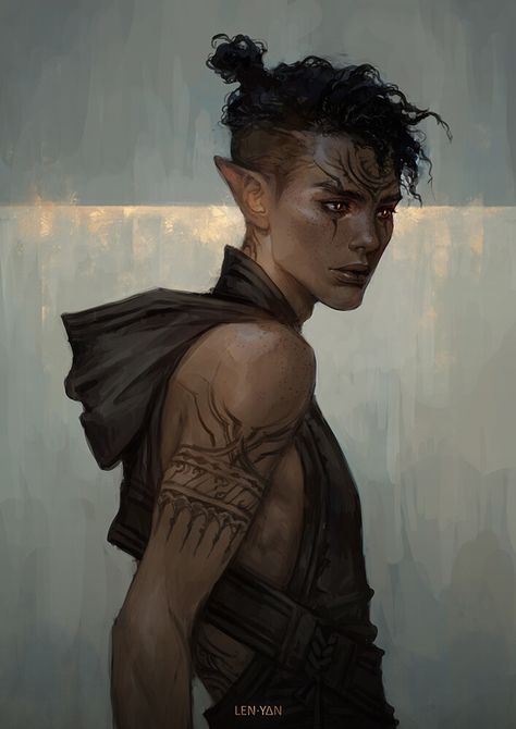 ArtStation - onyx, Magdalena Pagowska Unique Character Design Male, Magdalena Pagowska, Fantasy Fortune Teller, Hobgoblin Character Art, Pirate Oc Male, Elf Pirate, Mroczny Elf, Dnd Portraits, Fantasy People