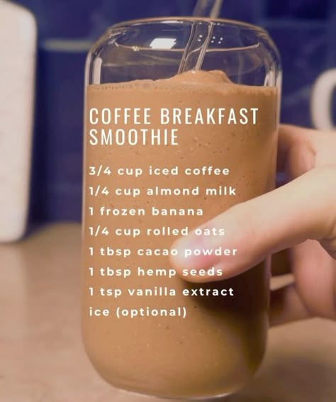 Coffee Breakfast Smoothie, Fruit Smoothie Recipes Healthy, Protein Shake Smoothie, Recipes Healthy Breakfast, Smoothie Recipes Healthy Breakfast, Breakfast Smoothie Recipes, Smoothie Drink Recipes, Healthy Drinks Smoothies, Protein Shake Recipes